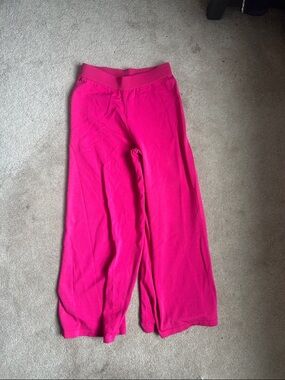 Endless Rose Hot Pink Wide Leg Knit Pants